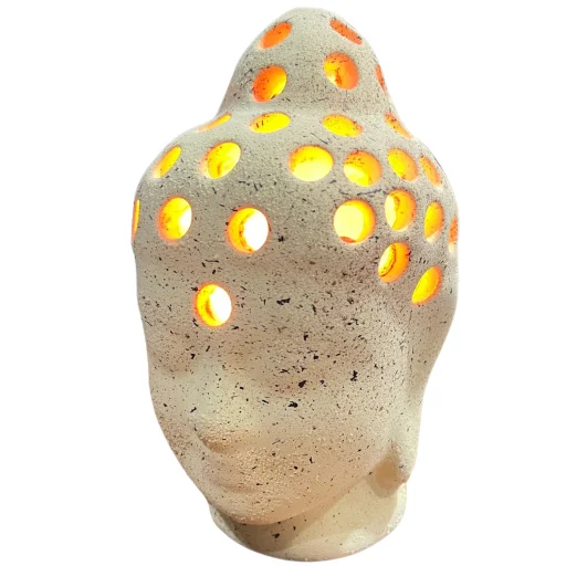 Lampara de sal cabeza de buda 